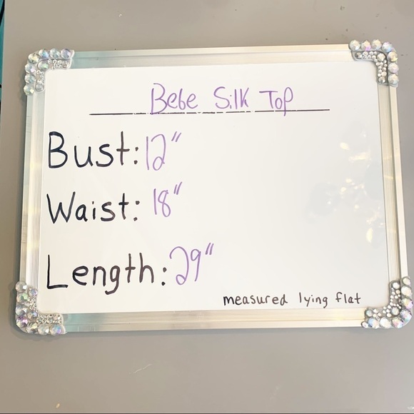 Bebe Silk Blend Y2K Smocked Flare Sleeve Blouse Size Small - Picture 7 of 8